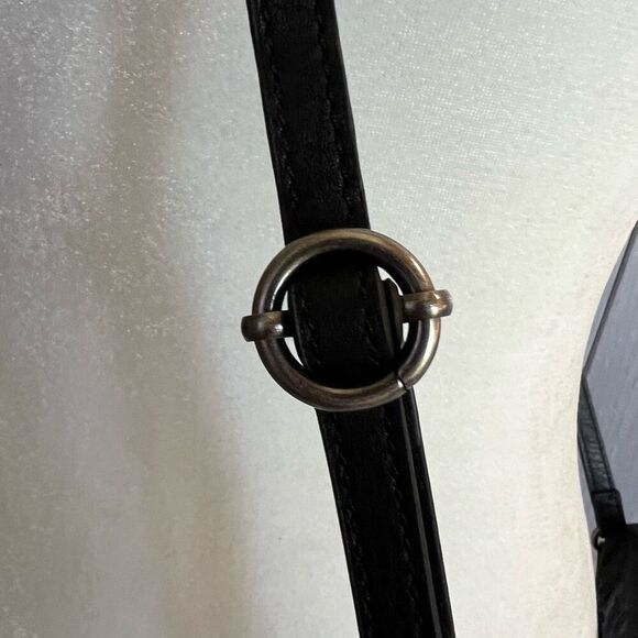 THE SAK Black Leather Crossbody Bag Distressed Tooled *NEW* - Picture 8 of 14